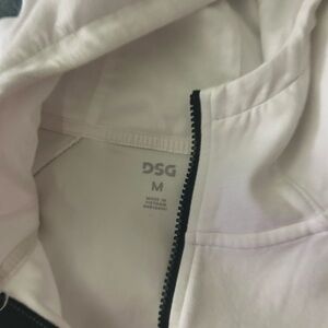 DSG White Hoodie quarter zip